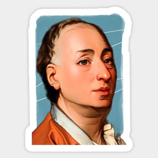 French Philosopher Denis Diderot illustration Sticker